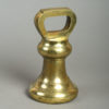 Large 19th century 28 lb brass bell weight by avery ltd