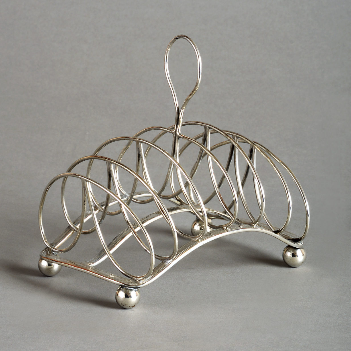 An early 19th century regency period old sheffield plate toast rack