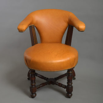 Late 19th Century Victorian Period Reading Armchair