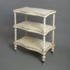 Mid-19th Century White Painted and Gilded Three Tier Etagere Table