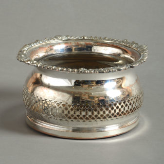 19th century victorian silver plated champagne coaster