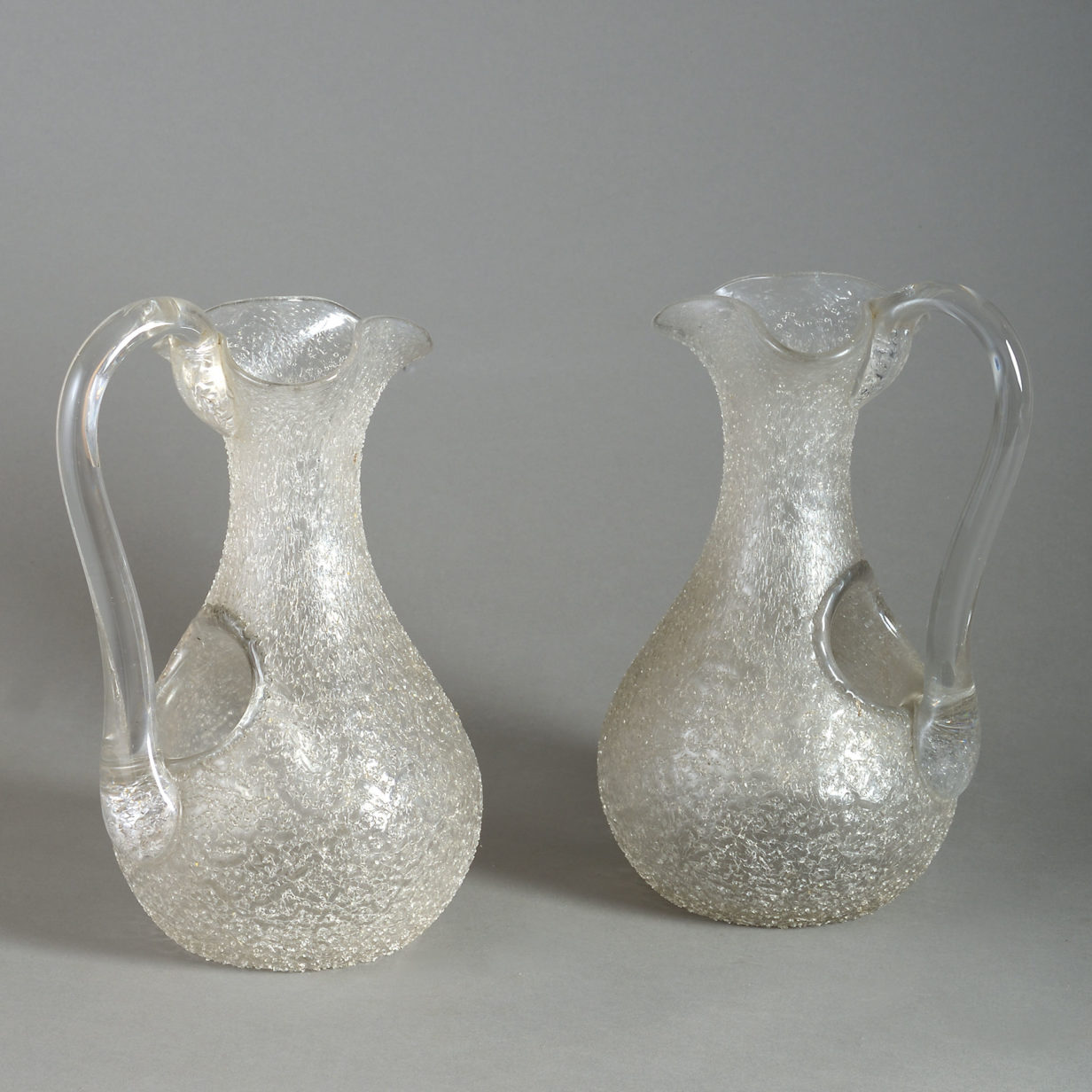 19th century pair of ice pocket lemonade jugs