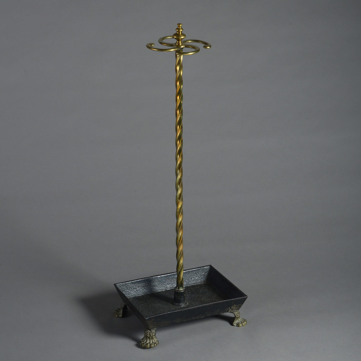 Mid-19th century victorian brass stick or umbrella stand