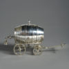 A victorian silver-plate novelty spirit barrel carriage