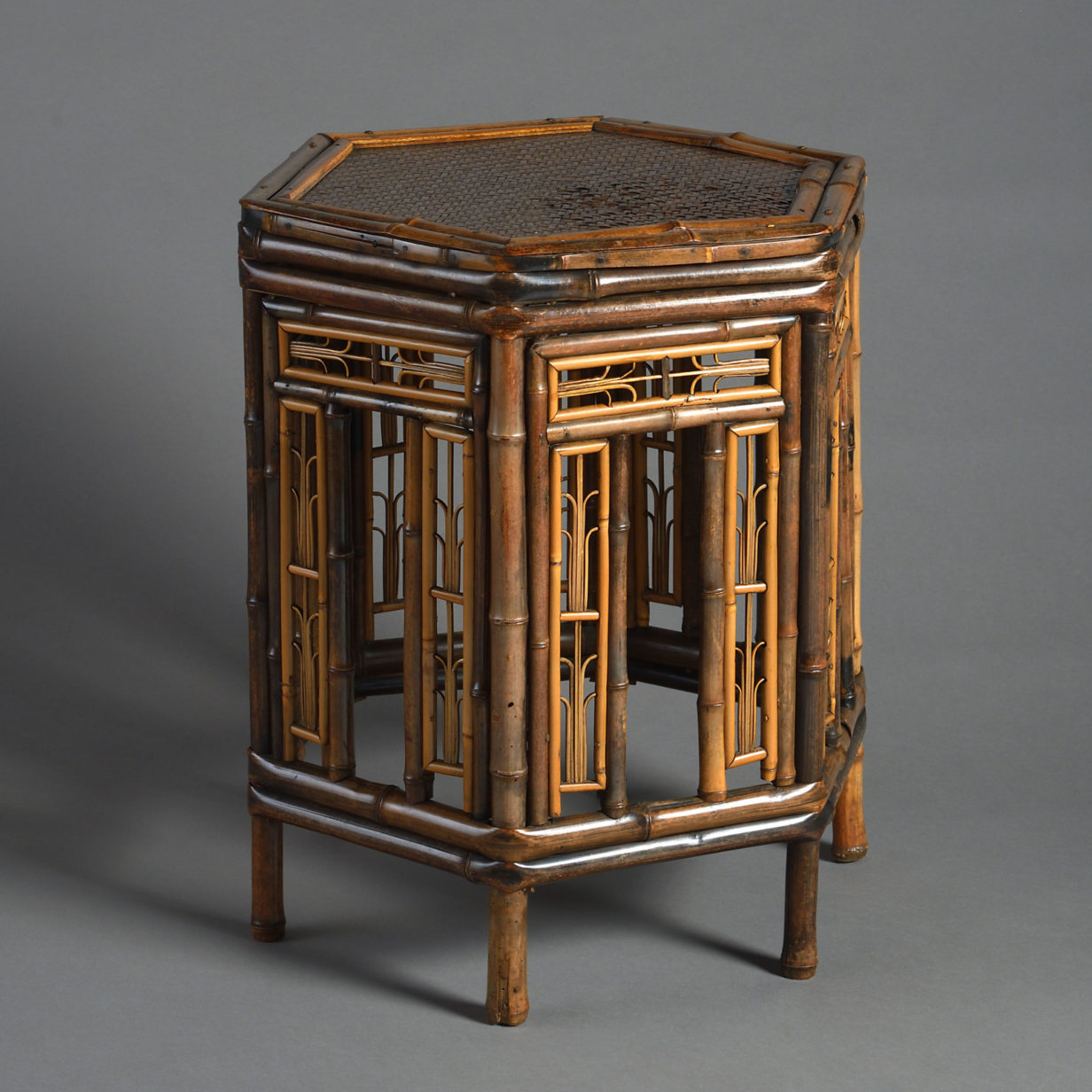 A 19th century regency period brighton pavilion bamboo table