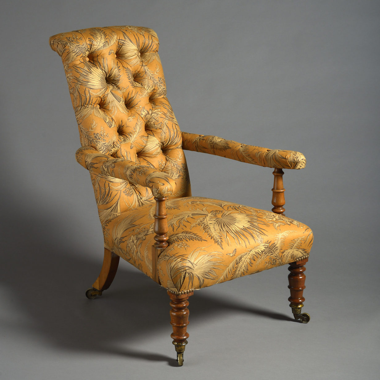 Mid-19th century victorian deep buttoned easy chair