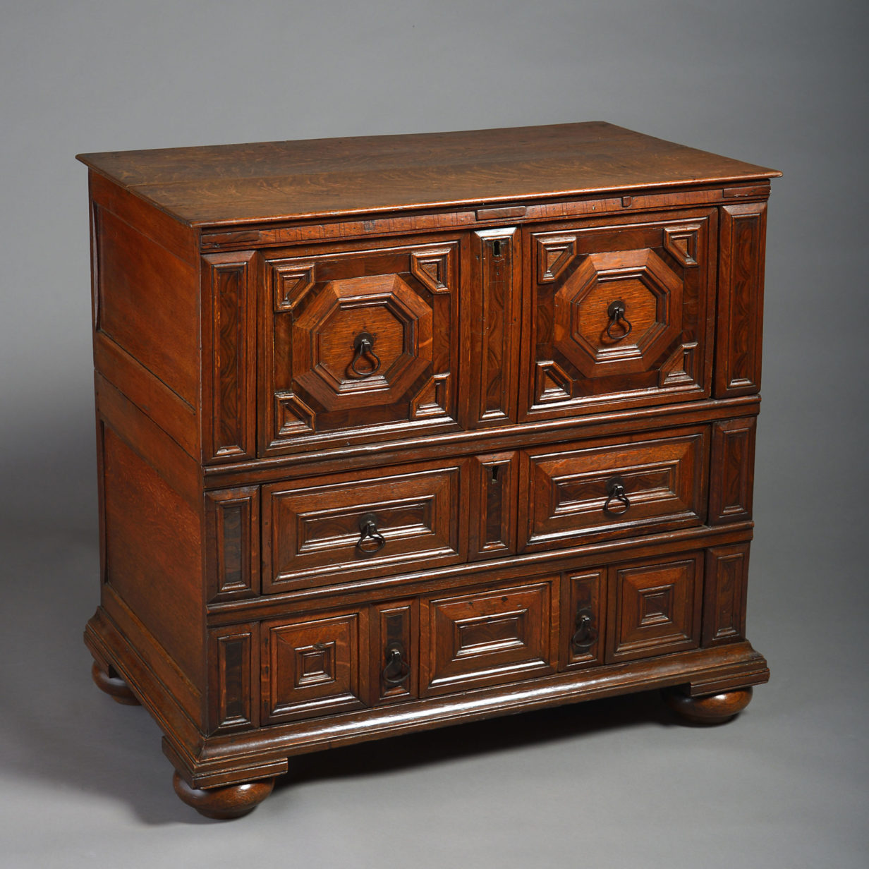 Late 17th century geometric chest of drawers