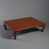 20th century wakasa-nuri red lacquer low coffee table