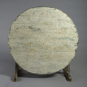 A late 18th century painted wine table