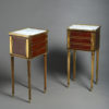 19th century pair of mahogany bedside cabinets or night stands