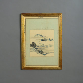 A Set of Nine Meiji Period Woodblock Prints