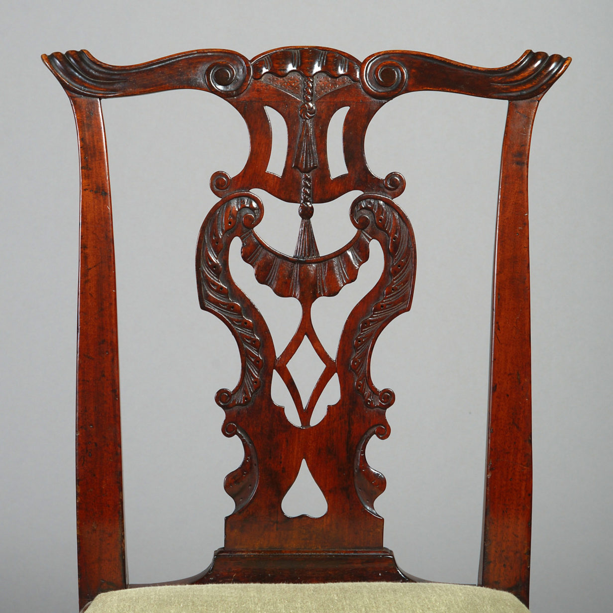 A set of six irish chippendale george iii period side or dining chairs