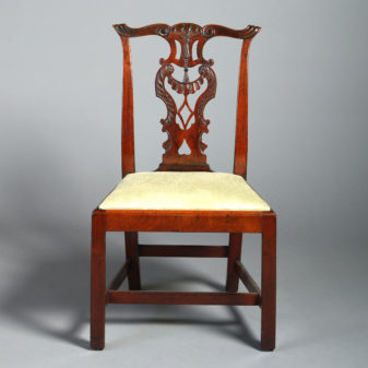 A set of six irish chippendale george iii period side or dining chairs