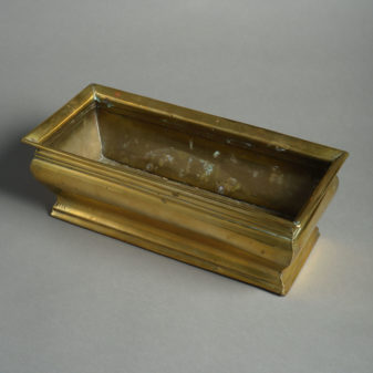 A late 19th century brass planter