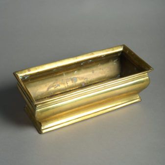 A late 19th century brass planter
