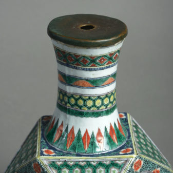 A 19th century famille verte vase