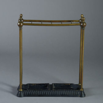 A late 19th century victorian brass stick stand