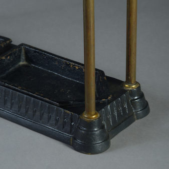 A late 19th century victorian brass stick stand