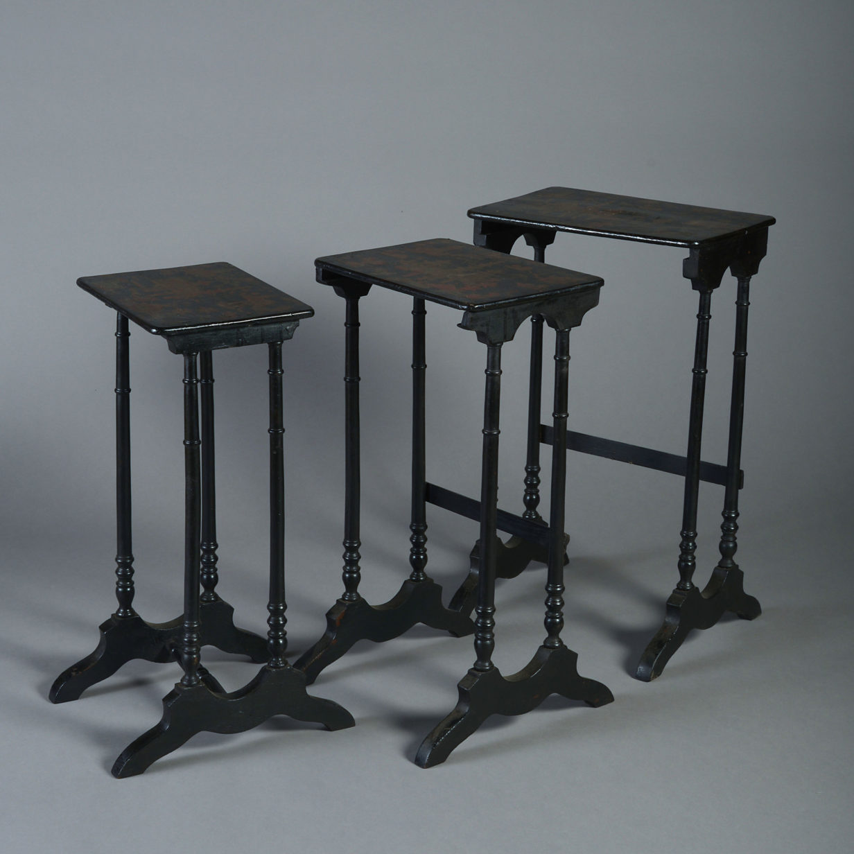 An early 19th century regency period nest of tables