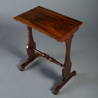 An early 19th century regency period rosewood occasional table
