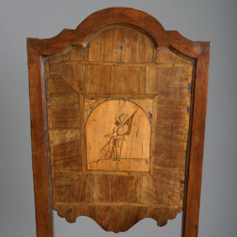 Pair of 18th century walnut commedia del arte chairs