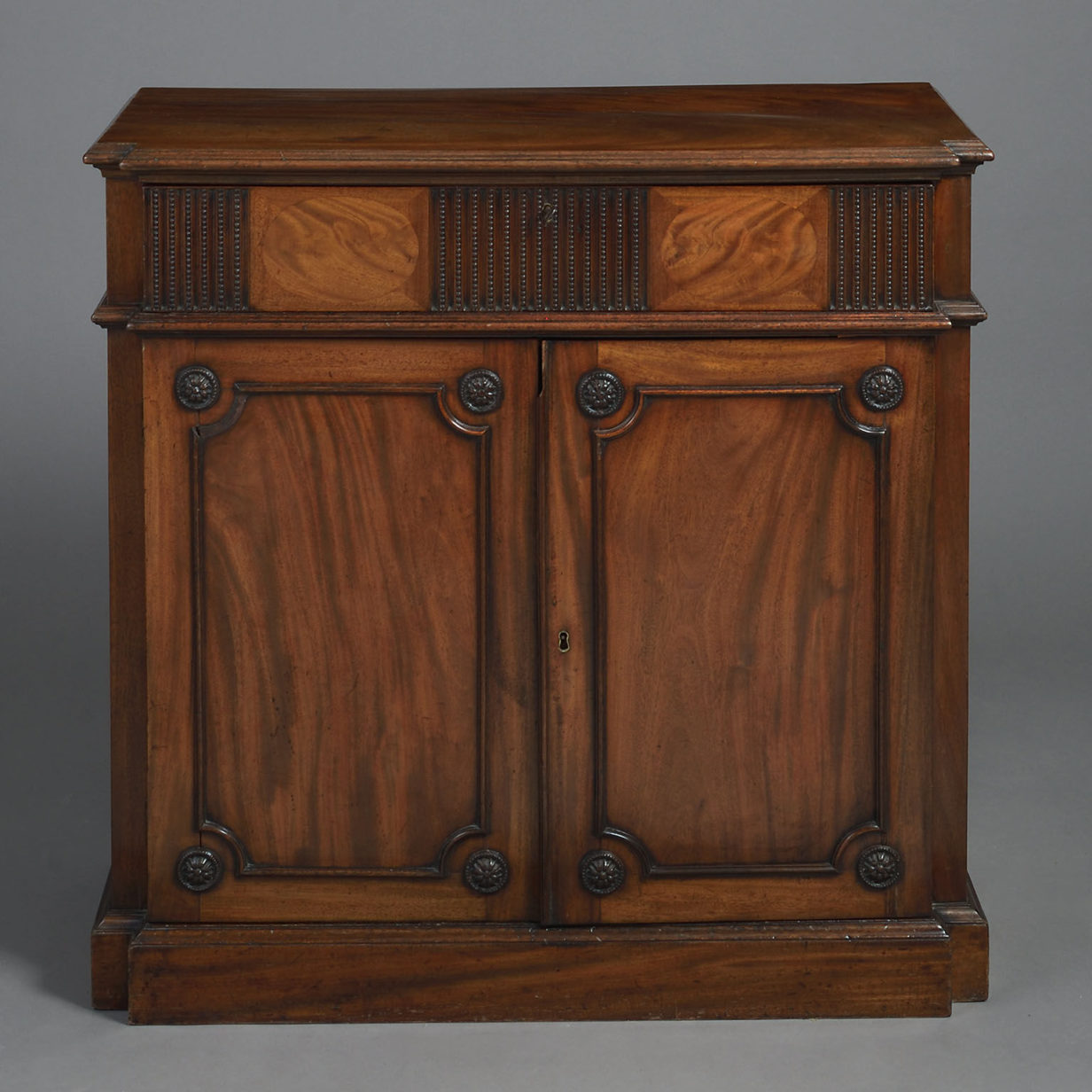 18th century george iii chippendale carved mahogany secretaire side cabinet