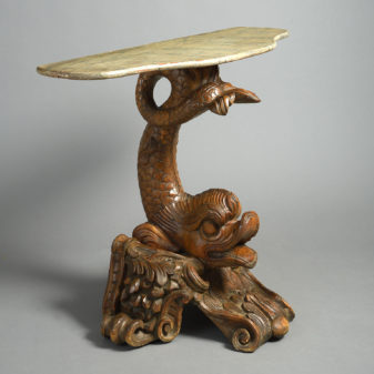 18th century dolphin console table