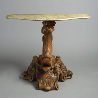 18th century dolphin console table