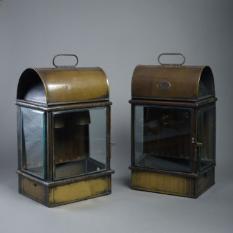 Large pair of late 19th century english wall lanterns