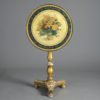 Early 19th Century George-IV Giltwood & Painted Tilt-Top Floral Table