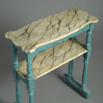 Pair of louis-philippe painted etagere tables or end tables