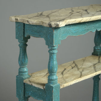 Pair of louis-philippe painted etagere tables or end tables