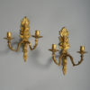 Early 18th century louis xiv gilt-brass wall-lights