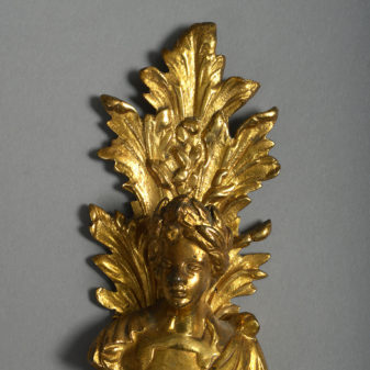 Early 18th century louis xiv gilt-brass wall-lights