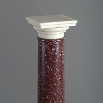 Pair of 19th century swedish porphyry classical table columns