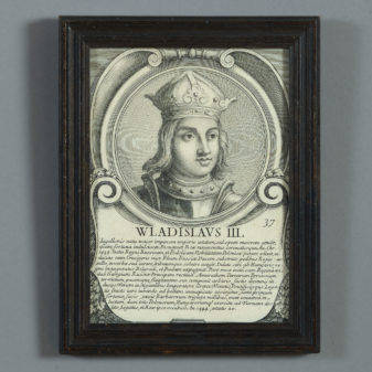 Four 17th century engravings depicting polish kings