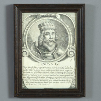 Four 17th century engravings depicting polish kings