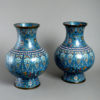 A 19th century pair of cloisonné vases