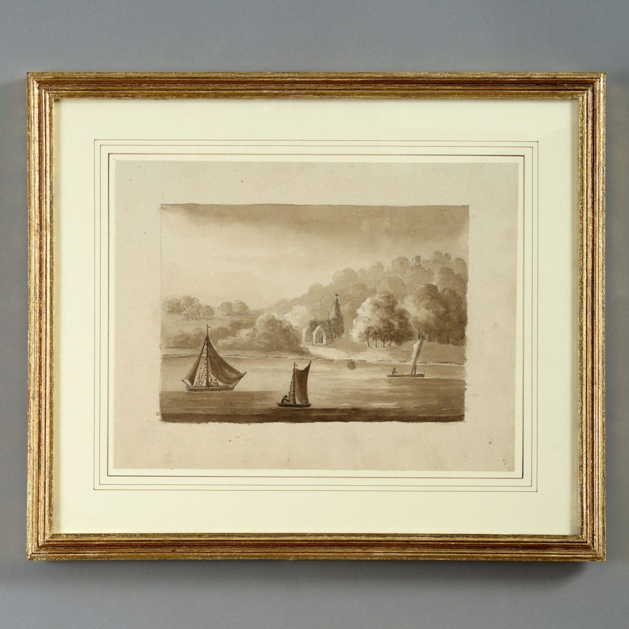 An early 19th century sepia watercolour drawing