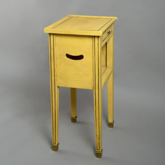 A pair of 19th century painted bedside tables