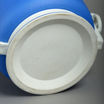 A late 18th century pair of jasperware cache pots