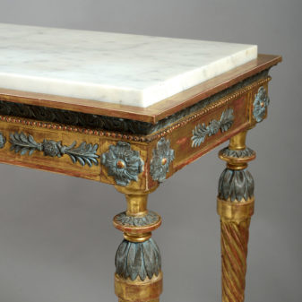An early 18th century gustavian console table