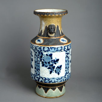 A 19th century carackleware porcelain vase