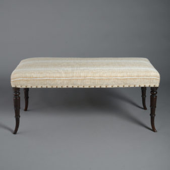 An early 19th century regency period long stool