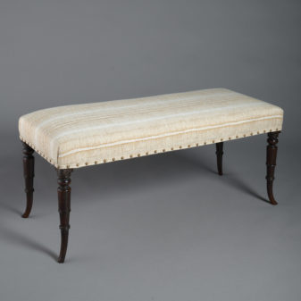 An early 19th century regency period long stool