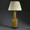 A 19th century cold painted ceramic table lamp