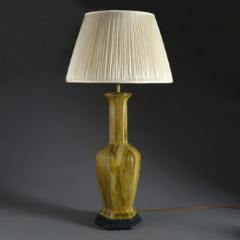 A 19th Century Cold Painted Ceramic Table Lamp
