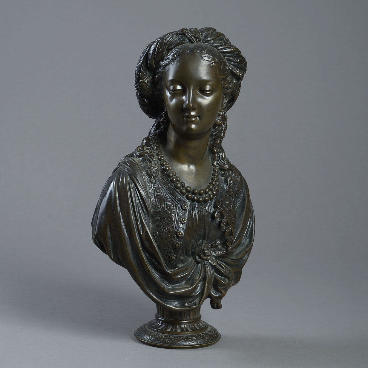 19th century bronze bust after boizot