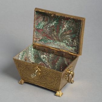 19th century ornate indian koftgari casket