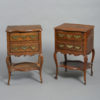 A pair of 18th century walnut and chestnut bedside tables